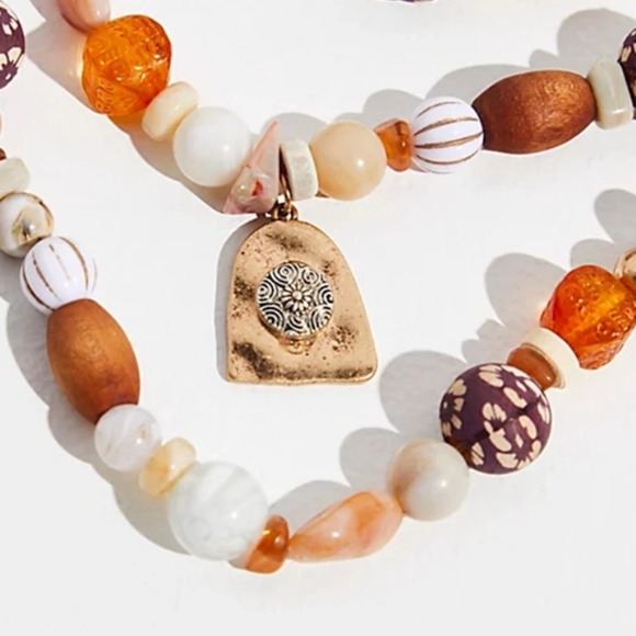 NWOT Free People Kaui Beaded Choker two layer - Picture 2 of 6